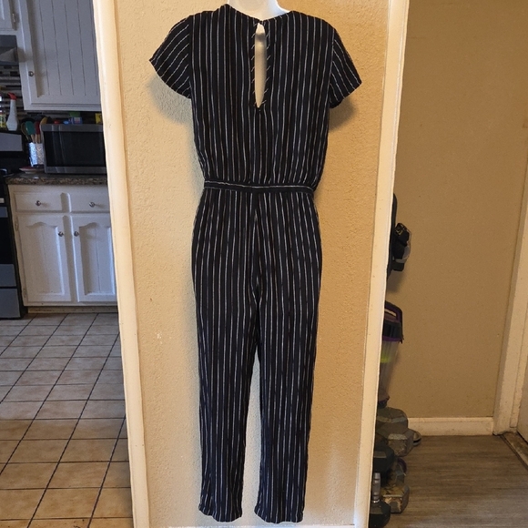 Abercrombie & Fitch Black and White Striped Jumpsuit - Picture 2 of 5